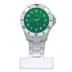 Deep Green Pattern Plastic Nurses Watch