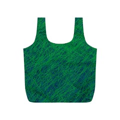 Deep Green Pattern Full Print Recycle Bags (s) 