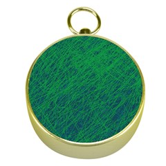 Deep Green Pattern Gold Compasses