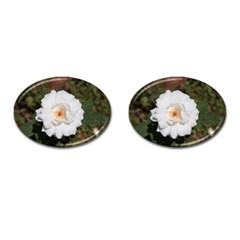 White Petal Cufflinks (oval)