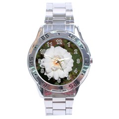 White Petal Stainless Steel Analogue Watch