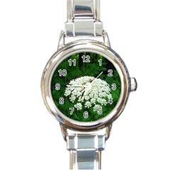 Beetle And Flower Round Italian Charm Watch