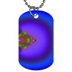 Into The Blue Fractal Dog Tag (two Sides)