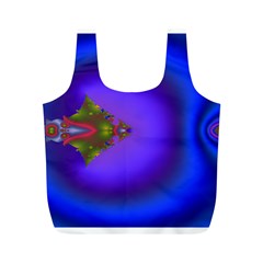 Into The Blue Fractal Full Print Recycle Bags (m) 