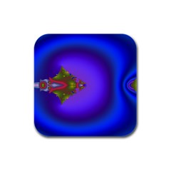 Into The Blue Fractal Rubber Square Coaster (4 Pack) 