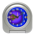 Into The Blue Fractal Travel Alarm Clocks Front