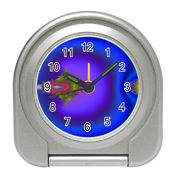 Into The Blue Fractal Travel Alarm Clocks