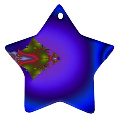 Into The Blue Fractal Star Ornament (two Sides) 