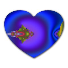 Into The Blue Fractal Heart Mousepads by Fractalsandkaleidoscopes