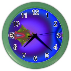 Into The Blue Fractal Color Wall Clocks