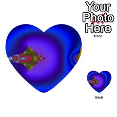 Into The Blue Fractal Multi-purpose Cards (heart) 