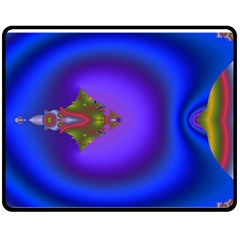 Into The Blue Fractal Fleece Blanket (medium) 