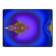 Into The Blue Fractal Fleece Blanket (small)