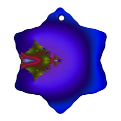 Into The Blue Fractal Snowflake Ornament (2-side)