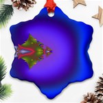 Into The Blue Fractal Snowflake Ornament (2-Side) Front