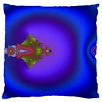 Into The Blue Fractal Large Cushion Case (One Side) Front