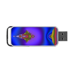 Into The Blue Fractal Portable Usb Flash (one Side)