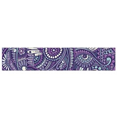 Purple Hippie Flowers Pattern, Zz0102, Flano Scarf (small)