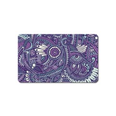 Purple Hippie Flowers Pattern, Zz0102, Magnet (name Card) by Zandiepants