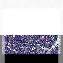 Purple Hippie Flowers Pattern, Zz0102, Jigsaw Puzzle (rectangular) by Zandiepants