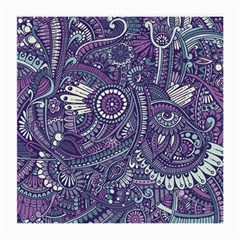 Purple Hippie Flowers Pattern, Zz0102, Medium Glasses Cloth