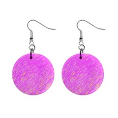 Pink Pattern Mini Button Earrings