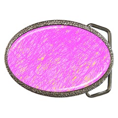 Pink Pattern Belt Buckles