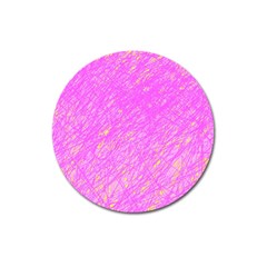 Pink Pattern Magnet 3  (round)