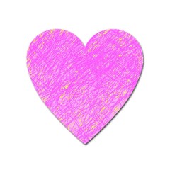 Pink Pattern Heart Magnet