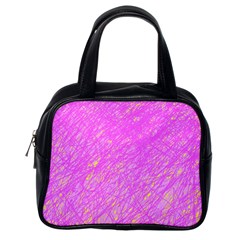 Pink Pattern Classic Handbags (one Side)