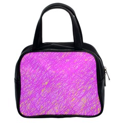 Pink Pattern Classic Handbags (2 Sides)