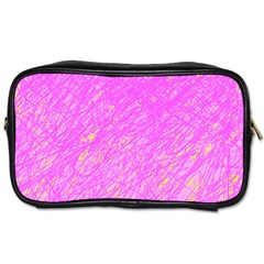 Pink Pattern Toiletries Bags 2-side