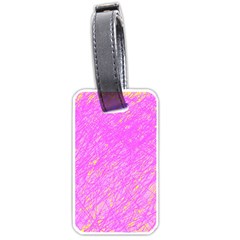 Pink Pattern Luggage Tags (one Side)  by Valentinaart