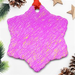 Pink Pattern Ornament (snowflake) 