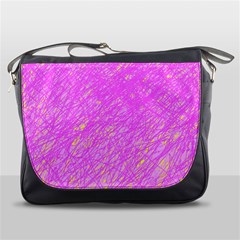 Pink Pattern Messenger Bags