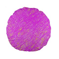 Pink Pattern Standard 15  Premium Round Cushions