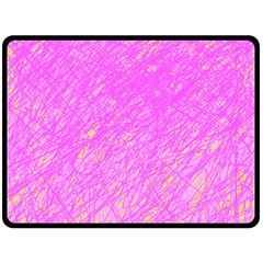 Pink Pattern Double Sided Fleece Blanket (large) 