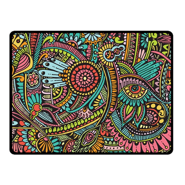 Colorful Hippie Flowers Pattern, zz0103 Fleece Blanket (Small)