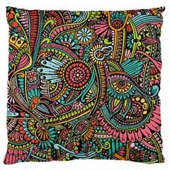 Colorful Hippie Flowers Pattern, Zz0103 Standard Flano Cushion Case (one Side) by Zandiepants