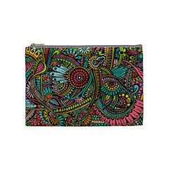 Colorful Hippie Flowers Pattern, Zz0103 Cosmetic Bag (medium)