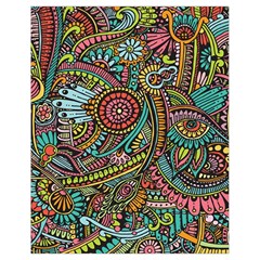 Colorful Hippie Flowers Pattern, Zz0103 Drawstring Bag (small) by Zandiepants