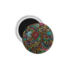 Colorful Hippie Flowers Pattern, Zz0103 1 75  Magnet by Zandiepants