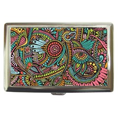 Colorful Hippie Flowers Pattern, Zz0103 Cigarette Money Case by Zandiepants