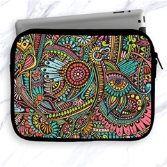 Colorful Hippie Flowers Pattern, Zz0103 Apple Ipad 2/3/4 Zipper Case by Zandiepants