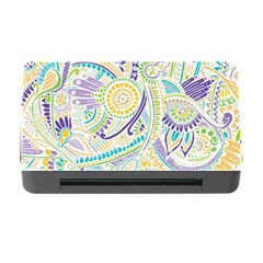 Purple, Green, Yellow Hippie Flowers Pattern, Zz0104, Memory Card Reader With Cf by Zandiepants