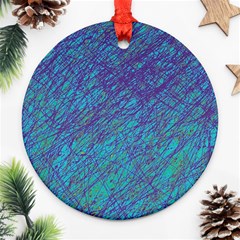 Blue Pattern Ornament (round) 