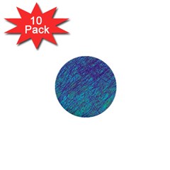 Blue Pattern 1  Mini Buttons (10 Pack)  by Valentinaart