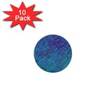 Blue pattern 1  Mini Buttons (10 pack)  Front