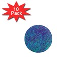 Blue pattern 1  Mini Magnet (10 pack)  Front