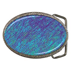 Blue Pattern Belt Buckles